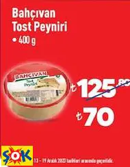 BAHÇIVAN TOST PEYNİRİ • 400 G